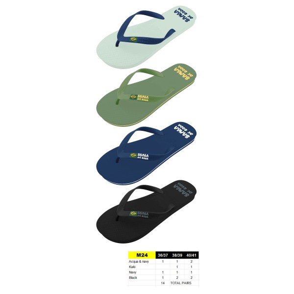 Tongs Juniors et Femmes - du 36 au 41 - 4 couleurs - 14 paires
